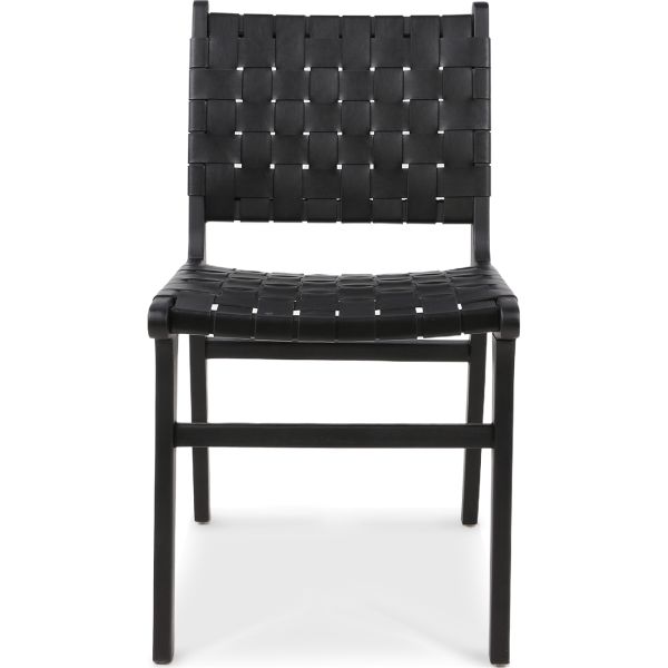 Nest Стілець обідній, Black leather black wood (13950)