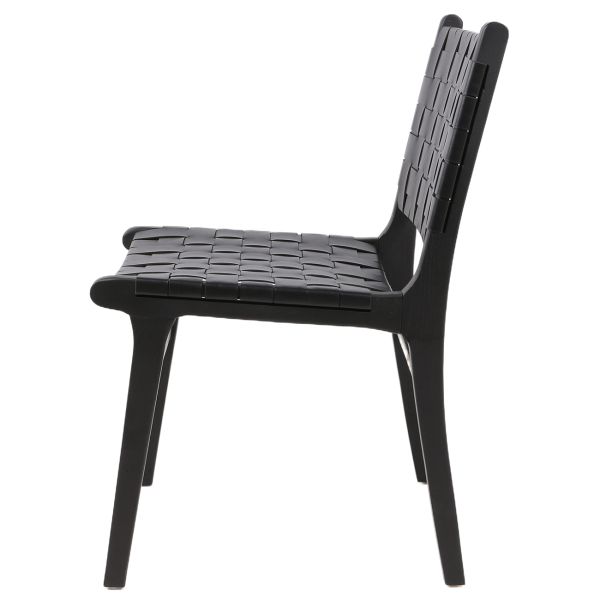 Nest Стілець обідній, Black leather black wood (13950) - фото 3