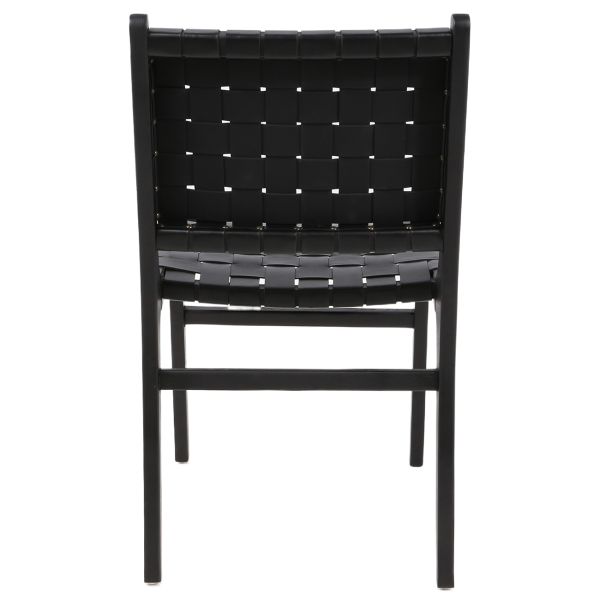 Nest Стілець обідній, Black leather black wood (13950) - фото 4