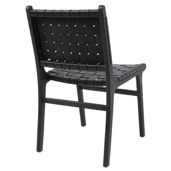 Nest Стілець обідній, Black leather black wood (13950) - фото 5