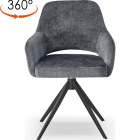 Rouse Стул обеденный с подлокотниками, поворотный 360° Charcoal chic (13826)