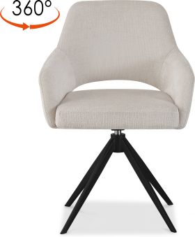 Rouse Стул обеденный с подлокотниками, поворотный 360° Silver breeze charm (13825)