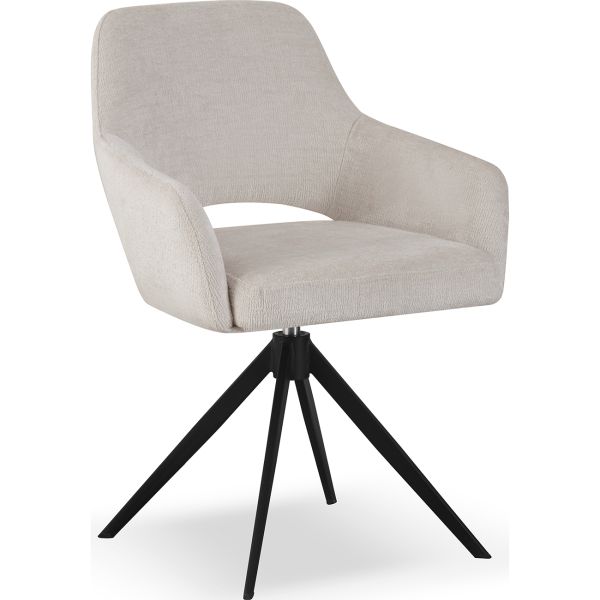 Rouse Стул обеденный с подлокотниками, поворотный 360° Silver breeze charm (13825) - фото 2