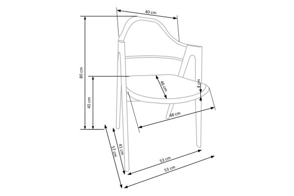 Milo Cтілець обідній з підлокітниками, Ash grey (13814) - фото 8