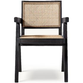 Luxe Стул обеденный с подлокотниками, Black wood (13958)