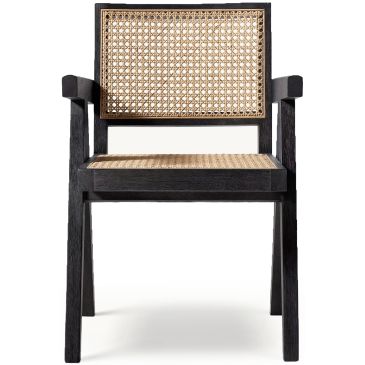 Luxe Стул обеденный с подлокотниками, Black wood (13958)