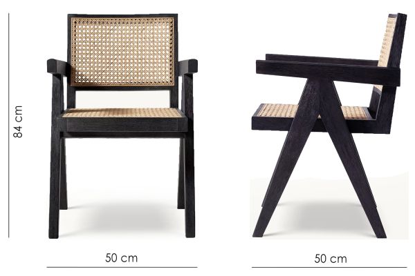 Luxe Стул обеденный с подлокотниками, Black wood (13958) - фото 8