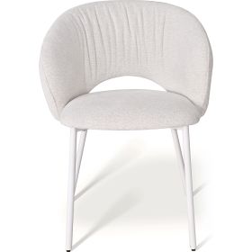 Emma Стул обеденный с подлокотниками, Savanna beige white base (13991)