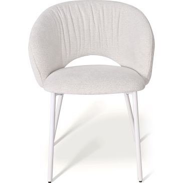 Emma Стул обеденный с подлокотниками, Savanna beige white base (13991)