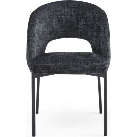 Eric Стул обеденный с подлокотниками, Stone orchid charm black base (13842)