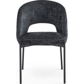 Eric Cтілець обідній з підлокітниками, Stone orchid charm black base (13842)