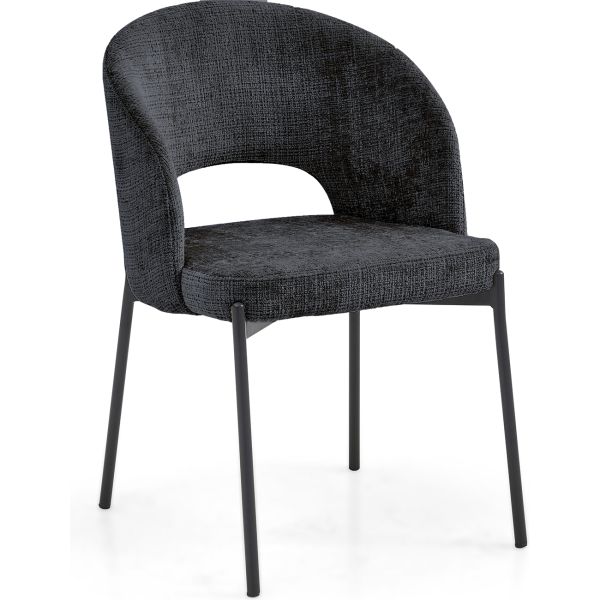 Eric Cтілець обідній з підлокітниками, Stone orchid charm black base (13842) - фото 2