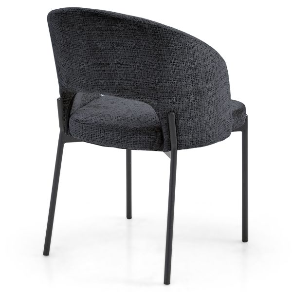 Eric Cтілець обідній з підлокітниками, Stone orchid charm black base (13842) - фото 4