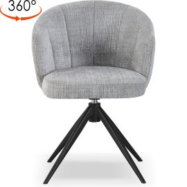 Gear Стул обеденный с подлокотниками, поворотный 360° Silver breeze charm (13823)