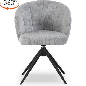 Gear Стул обеденный с подлокотниками, поворотный 360° Silver breeze charm (13823)