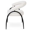 Lumen Стул обеденный с подлокотниками, Teddy white black base (13962) - фото 5
