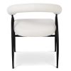 Lumen Стул обеденный с подлокотниками, Teddy white black base (13962) - фото 2