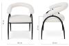 Lumen Стул обеденный с подлокотниками, Teddy white black base (13962) - фото 6
