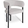 Nory Стул обеденный с подлокотниками, Marble linen black base (13989) - фото 2