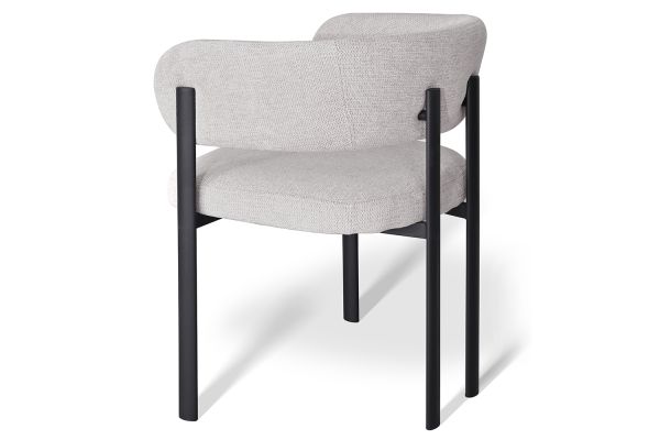 Nory Стул обеденный с подлокотниками, Marble linen black base (13989) - фото 4