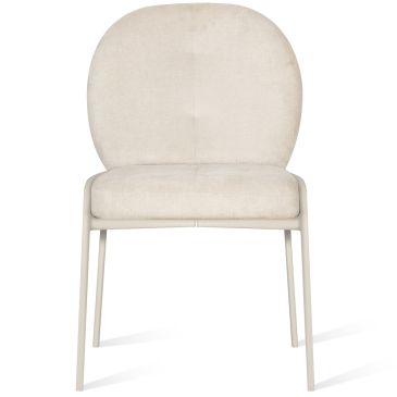 Paoline Стул обеденный, Cream silk and light grey legs (13856)