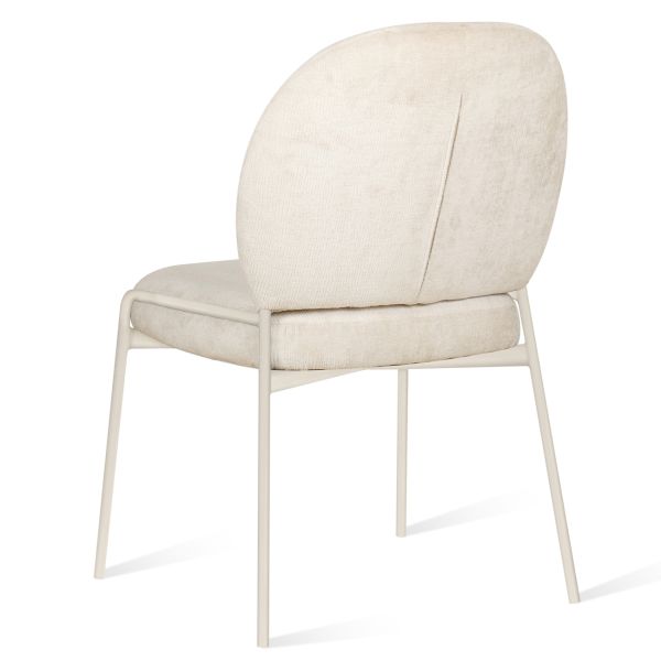 Paoline Стул обеденный, Cream silk and light grey legs (13856) - фото 4