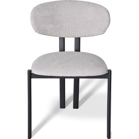 Tomas Стул обеденный, Marble linen black base (13970)