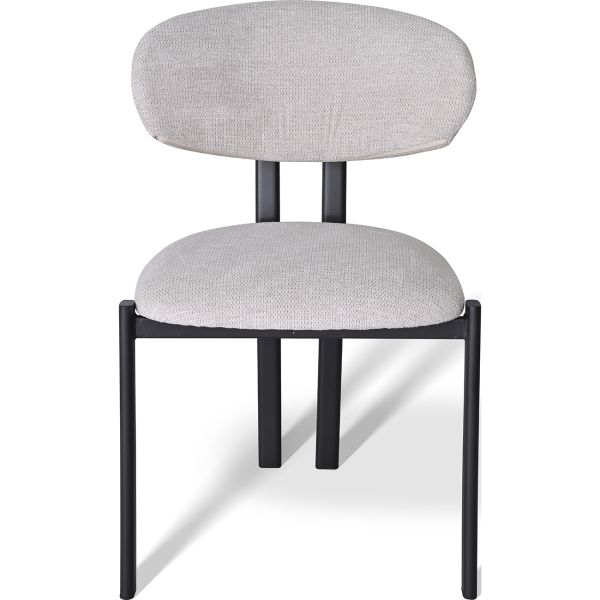 Tomas Стул обеденный, Marble linen black base (13970)