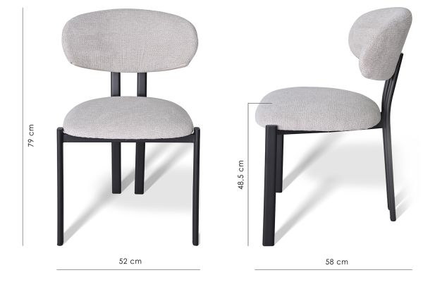 Tomas Стул обеденный, Marble linen black base (13970) - фото 6