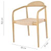 Woodland Стул обеденный с подлокотниками, Natural wood (13951) - фото 6