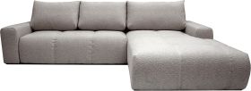 VOLTURNO Диван кутовий Taupe boucle 4-місний з правим шезлонгом (13451)