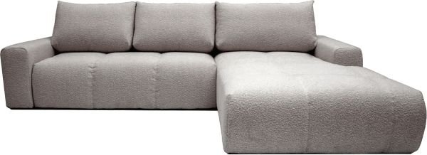 VOLTURNO Диван кутовий Taupe boucle 4-місний з правим шезлонгом (13451)
