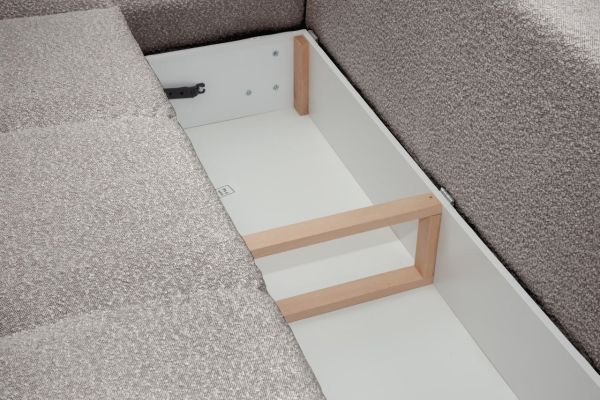 VOLTURNO Диван кутовий Taupe boucle 4-місний з правим шезлонгом (13451) - фото 9