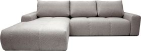 VOLTURNO Диван кутовий Taupe boucle 4-місний з лівим шезлонгом (13452)
