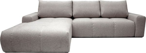 VOLTURNO Диван кутовий Taupe boucle 4-місний з лівим шезлонгом (13452)