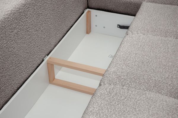 VOLTURNO Диван кутовий Taupe boucle 4-місний з лівим шезлонгом (13452) - фото 8