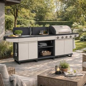 Газова вулична плита-кухня Annarita Beige/Antracite