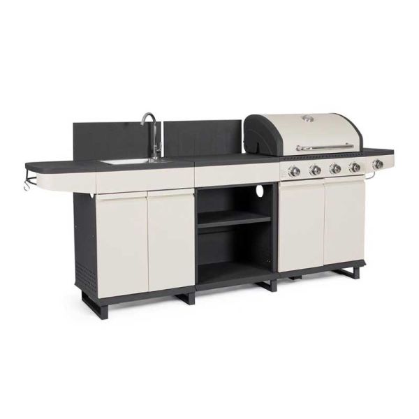 Газова вулична плита кухня Annarita Beige Antracite - фото 3