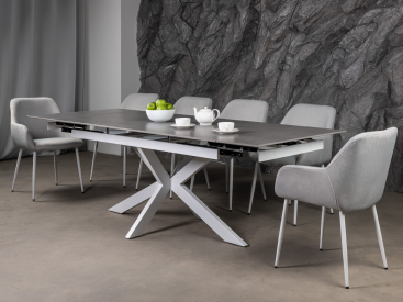 Керамический стол Тициано TML-1150 деликато грей + белый
