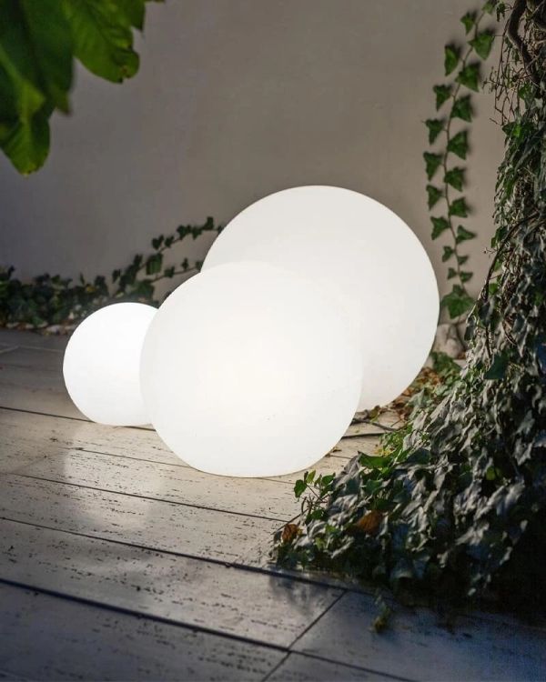 Вуличний садовий світильник куля Nowodvorski 9714 Cumulus XL E27 1x25W IP44 білий - фото 5