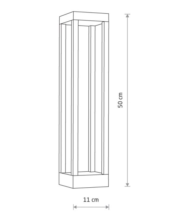Вуличний світильник Nowodvorski 8145 Structure LED 1x13W 3000K 820Lm IP54 чорний - фото 2