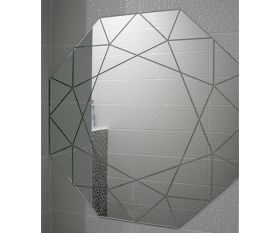 Восьмиугольное дизайнерское Зеркало по индивидуальным размерам 100*100д