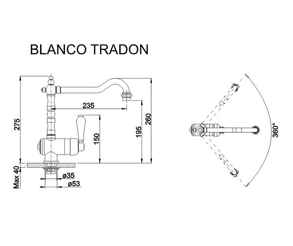 Смеситель Blanco TRADON - фото 2