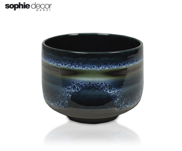 Ваза для цветов Blue Reactive Collection, D-530, выс. 15 см, диам. 20 см