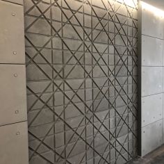 Бетонная 3D панель Led line