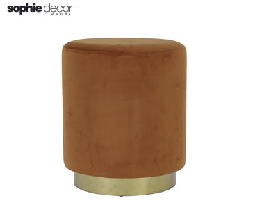 Пуф NADIEN диам 40х45 см вельвет терракот золото
