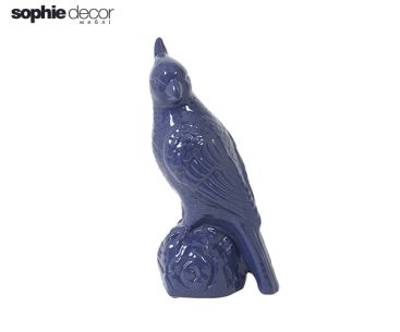 Статуэтка BIRD 17x12x32 см глянцевый голубой