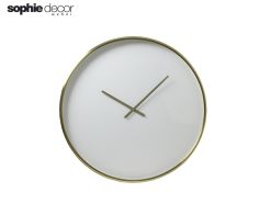 Часы SEPONI диам 61 см белый матовая бронза