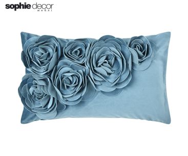 Подушка FLORAL 30 x 50 аква 100 полиэстер