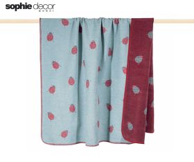 Плед LADY BEETLE 150 x 200, аква, 65 % хлопок 35 % полиакрил